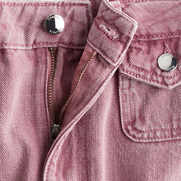 Pink Wide-Leg Women Jeans - Picture 2 of 3